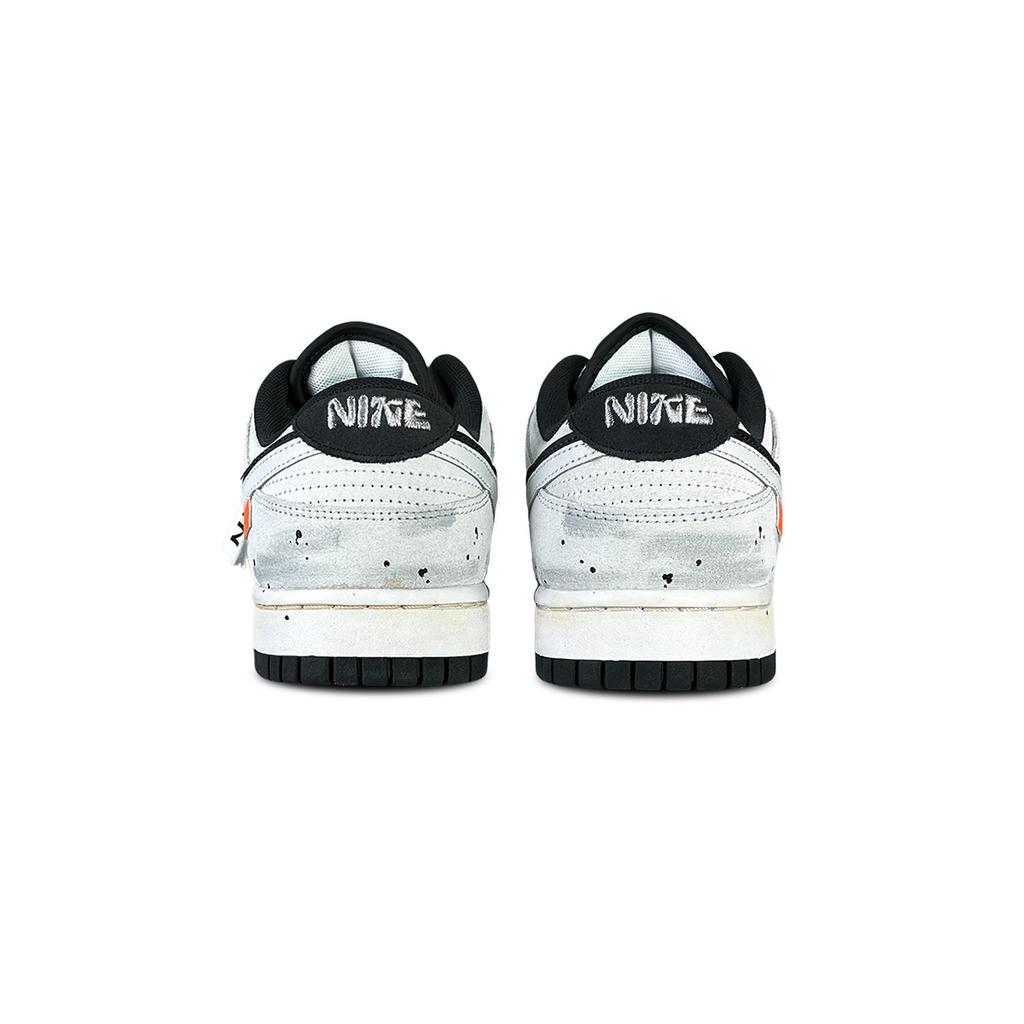 Nike Кеды Dunk Скользкие Устойчивые к истиранию Низкие Скейтбордические Обувь Унисекс Черный Белый HV1800-101(Команда257-)