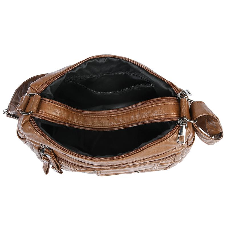 Сумка для женщин среднего и пожилого возраста, сумка через плечо, винтажная мягкая кожаная сумка для мам, легкая сумка через плечо