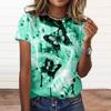 Женская футболка Летняя футболка с круглым вырезом для женщин Модная футболка с коротким рукавом Повседневная футболка с 3D-принтом Женская одежда