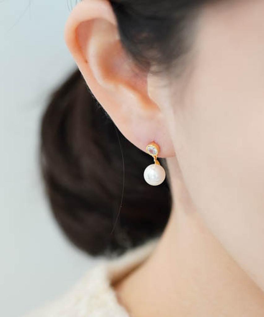 Серебряные серьги-подвески Alleun из серебра 925 пробы с кубическим цирконием