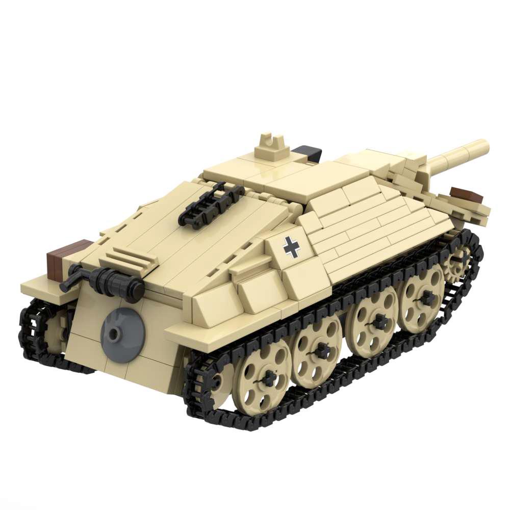 ww2 Military Model Hetzer Jagdpanzer 38t Sd.Kfz. 138/2 Building Block Toys Army War Bricks Gift