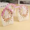 15pcs Floral Gift Boxes with Ribbons Mini Flower Tea Party Gift Box Bridal Shower Treat Bags Paper Gitf Packing Box for Wedding Party Party Souvenir