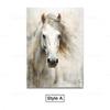 Абстрактные постеры с белой лошадью, холст, принты, картина с животным, настенное искусство, картина для гостиной, современное украшение дома, БЕЗ РАМЫ