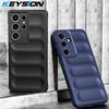 KEYSION Противоударный матовый чехол для Samsung S25 Ultra 5G S25+ Plus, противоскользящий мягкий силиконовый чехол для задней панели телефона Galaxy S24 FE 5G