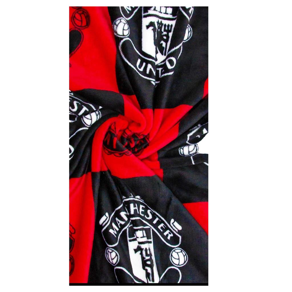 Manchester United FC Fleece Checkered Blanket