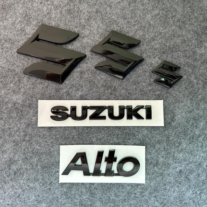 4 шт. 5 шт. Пластиковая 3D наклейка на руль автомобиля Suzuki Alto, передняя, задняя, модифицированное letter decoration