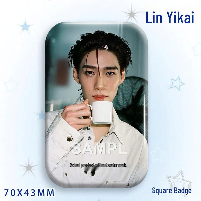 Thai Star PP Lin Yikai Concert Support Badge: Laser-cut Square Brooch Ornament