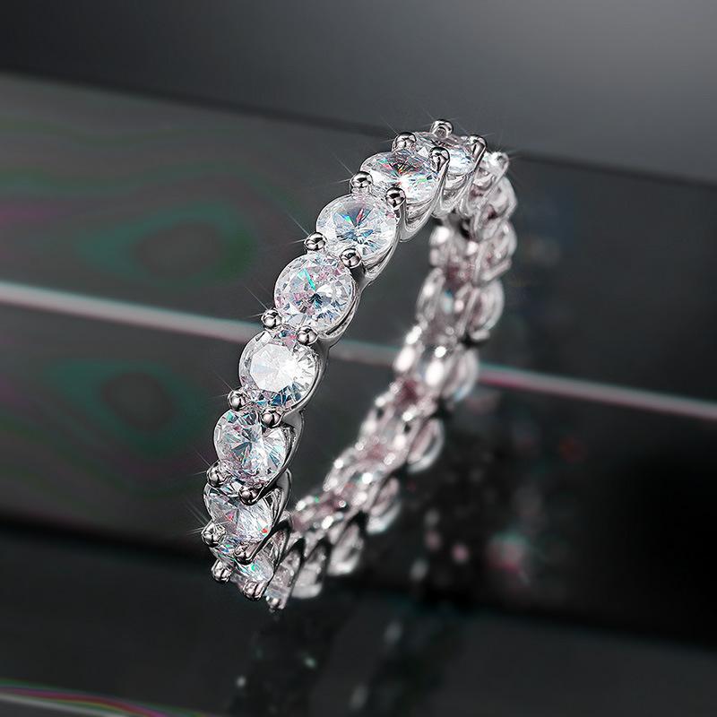 Ladies Luxury Zircon/Glass Rings, Ring Accessories Birthday Gifts Party Jewelry