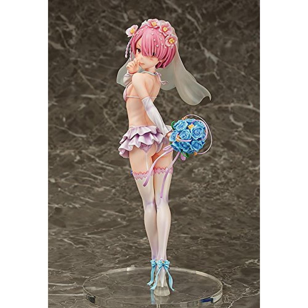 Ram Свадебная версия. ре:ZERO -Начало жизни в другом мире - Пластиковая окрашенная полная фигурка 17 масштаба Перепродажа