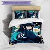 3pcs Tokitou Muichirou1 Design Cover Set - HD Printed Bedding with 1 Cover and 2 Pillowcases - Perfect for Home and Dorm Decor