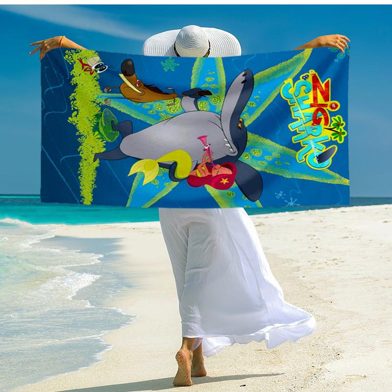 Ultra-Soft Beach Towel with Zig & sharko Theme,Ideal for Pool - Camping, Diving - Perfect Travel Essential, Vibrant Beach Towel.