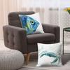 Watercolor Marine Life Pillow Covers Seahorse Sea Turtle Crab Double-Sided Printed Throw Pillow Cases Nautical Beach Home Decor