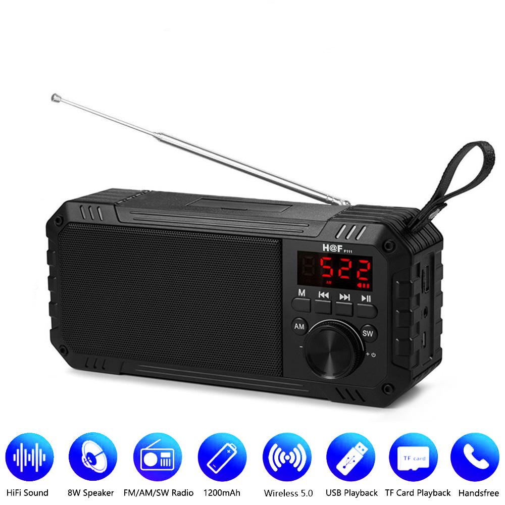 FM-радио Bluetooth 5,0 динамик портативное мини-радио для пожилых людей HiFi TF/USB MP3-плеер поддерживает запись в наушниках