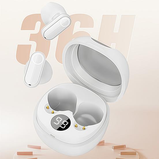 1 Pair Wireless Earphone Half-in-Ear Noise Canceling HiFi Sound Bluetooth-compatible 5.3 Earbuds Sports Running Headphone Earpiece