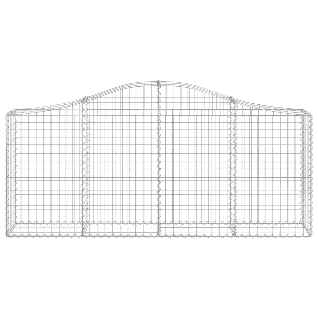 Vidaxl Kosze Gabionowe, 12 Szt, 200X30X80/100 Cm, Galwanizowane Żelazo