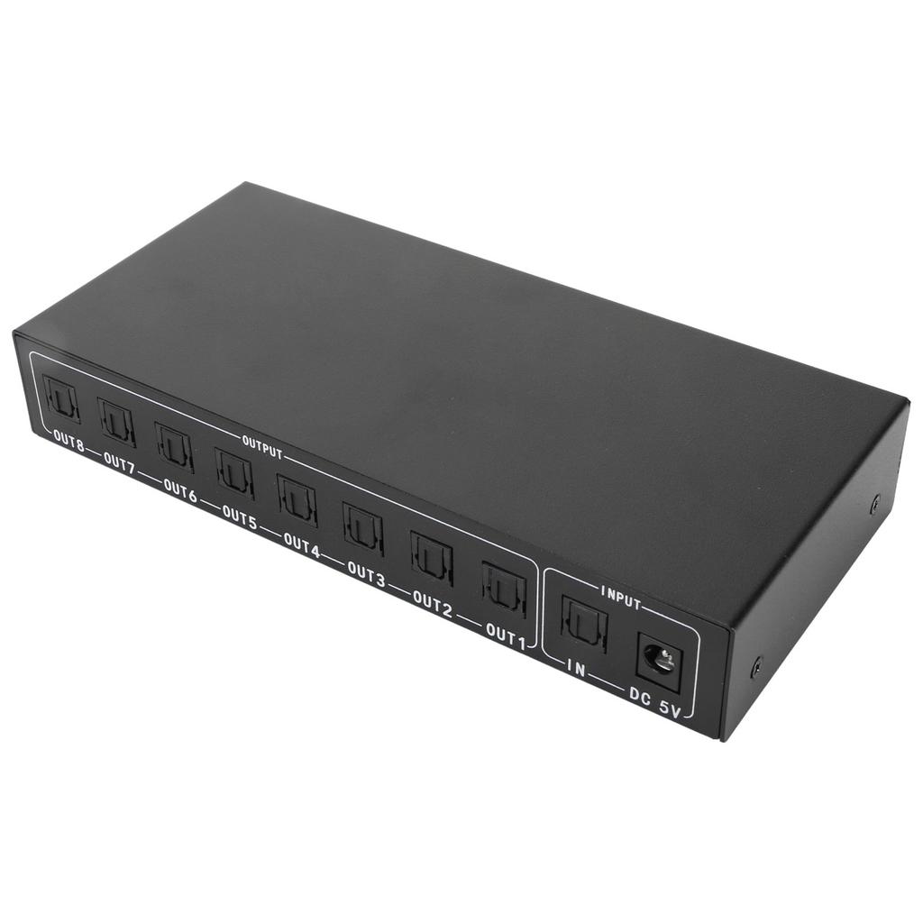 SPDIF 1x8 Сплиттер 1 вход 8 выходов Поддержка LPCM2.0 DTS AC3 SPDIF Цифровой Аудио Сплиттер 100–240 В Вилка США