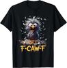 F-Caw-F Взъерошенная Птица Шок Лицо Хаос Перьев Мультяшный Юмор Унисекс Футболка