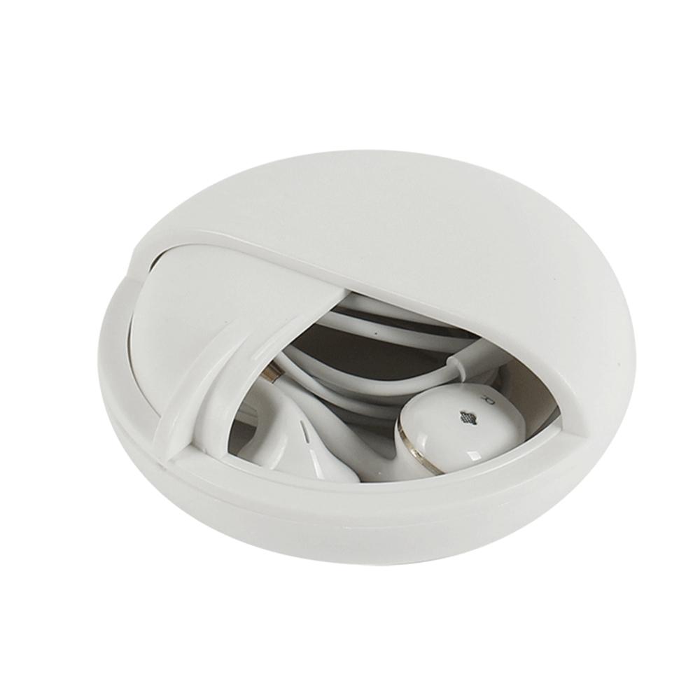 Round Shaped Carry Pouch Pocket Data Line Box Earphone Case Wire Cable Organizer Jewelry Protective