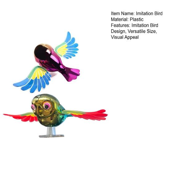 1/2Pcs Imitation Bird Car Decorative Flying Birds with Wind-Activated Swinging Wings Wind Speed Activated Bird Vehicle Decor