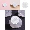 Creative Cartoon White Letter Brooch Stylish Round Metal Badge With Glossy Finish