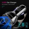 QC3.0 Fast Charging Car Charger 3-in-1 USB Charger Adapter for Mobile Phones
