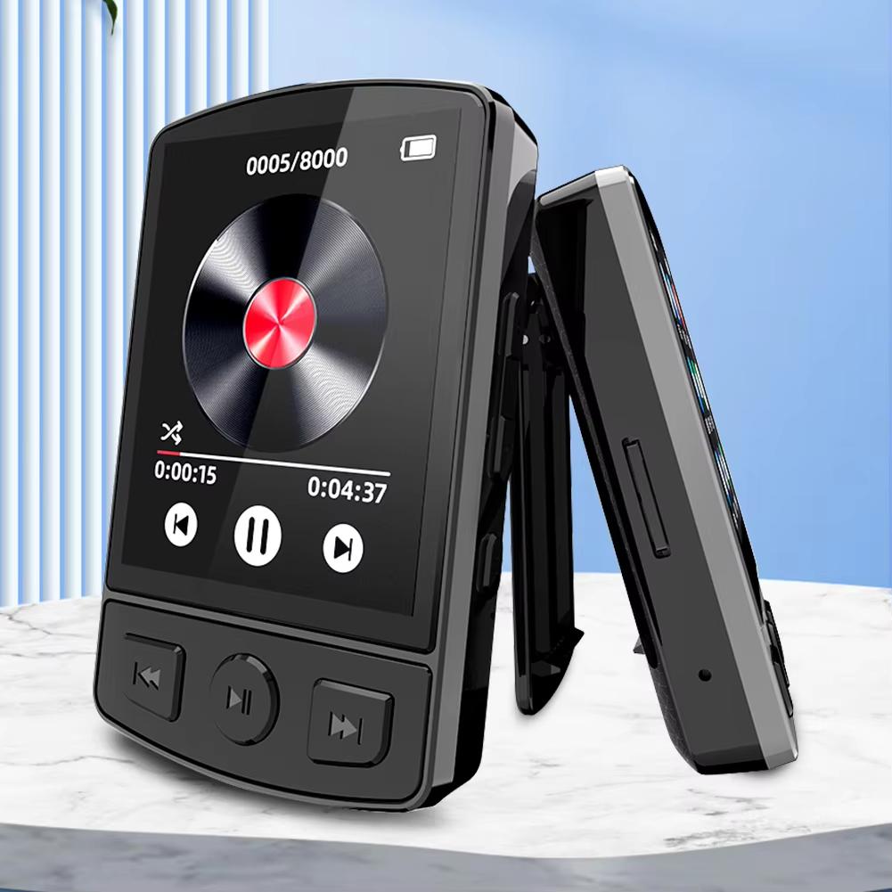 1,8-дюймовый экран MP3-плеер Портативный MP3 Спортивный зажим Walkman HiFi Sound Bluetooth5.2 Студенческий Walkman с FM-радио Электронная книга Подарок детям