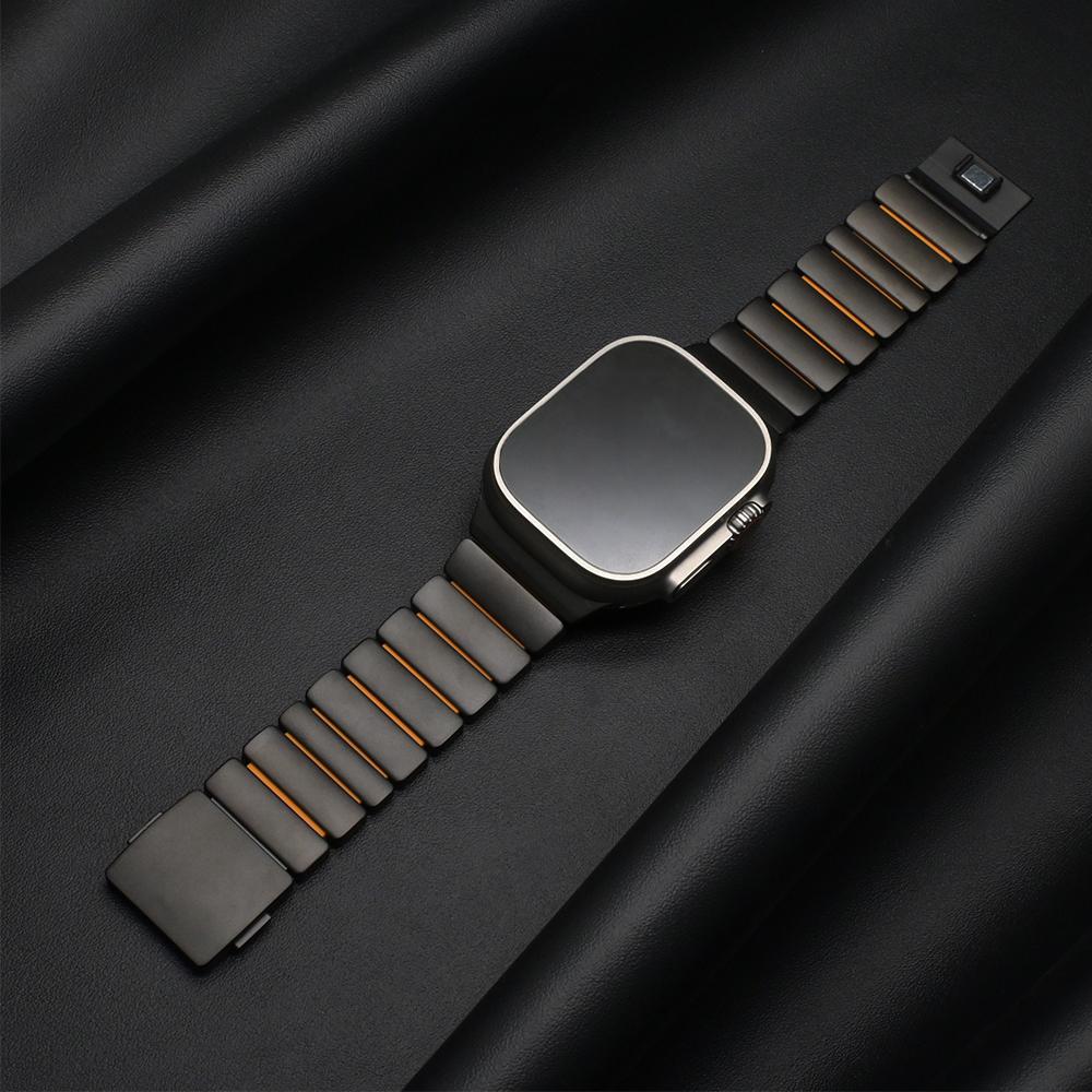 Титановый ремешок для Apple Watch Ultra 3 Ремешок 49 мм Роскошный металлический ремешок для Iwatch Серии 10 11 46 мм 9 8 7 45 мм 5 6 SE3 44 мм Резиновый