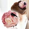 Headwear Ponytail Clip For Women Flower Hair Barrette Rose Crab Clip Jaw Clip Flower Hair Claw