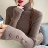 Versatile turtleneck women's autumn and winter knitted bottoming shirt, fashionable new inside, slim and thin outside, foreign top