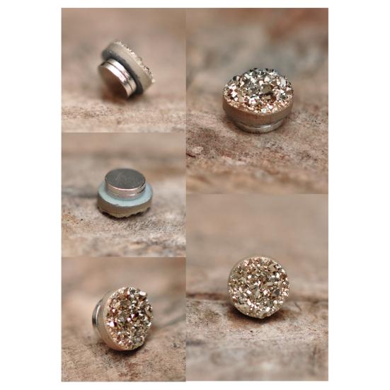 1 пара зажимов для ушей, блестящие, непрокалывающие, безболезненные, с геометрическим гальваническим покрытием, для женщин и мужчин, магнитные шпильки