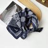 Niche Retro Cotton And Linen Silk Scarves, Classic Pattern Small Square Scarves, Silk Scarves, High-End Temperament Decorative Scarves