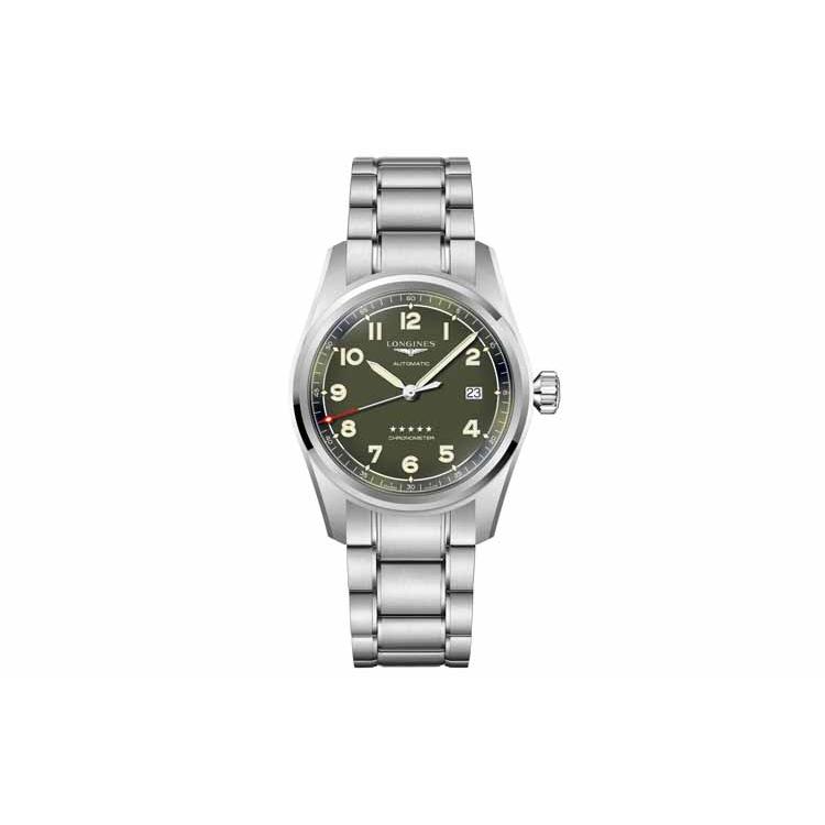 LONGINES Коллекция Spirit Автоматический Механический Механизм Мужские Часы Часы 40мм Зеленый Циферблат L3.810.4.03.6
