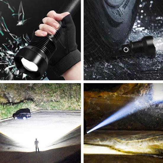 Светодиодный фонарик с несколькими режимами, супер яркий, с высокой яркостью, водонепроницаемый, перезаряжаемый, регулируемый