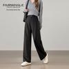 Mark Fairwhale Women's High-Waist Straight-Leg Casual Trousers