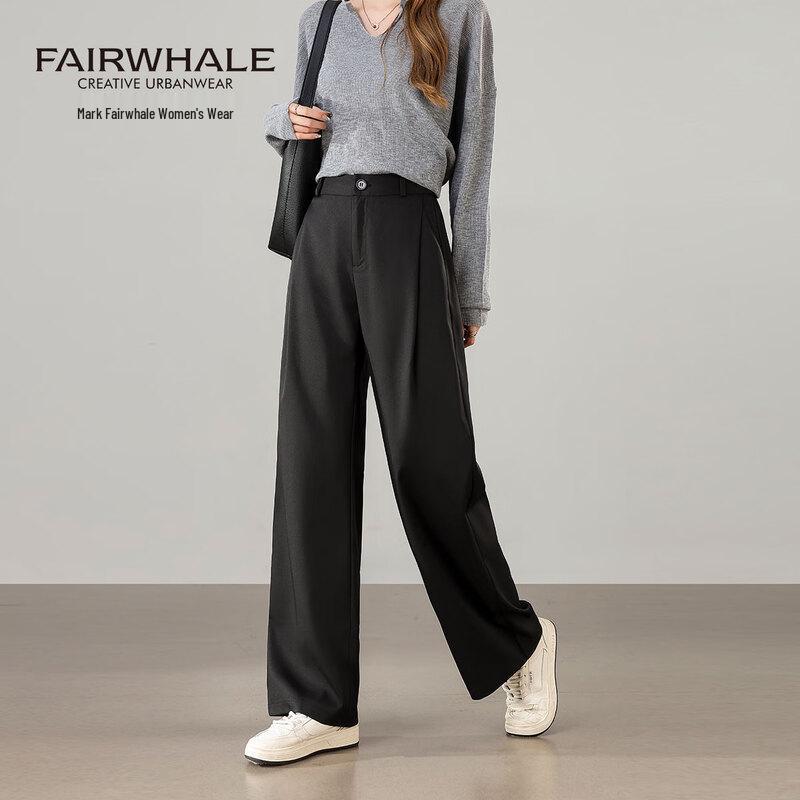 Mark Fairwhale Women's High-Waist Straight-Leg Casual Trousers