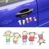 Vinyl Boy Girl Funny Children Car Sticker Cute Kids Window Decal Family