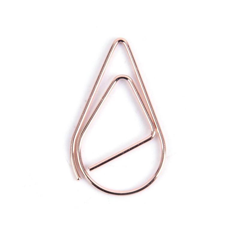 50 шт., металлические скрепки в форме капли, кавайные милые закладки, канцелярские принадлежности