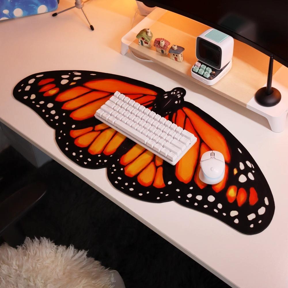 Wear-resistant Laptop Desk Mat Butterfly Shape Desk Protector Decoration Desk Pad Home