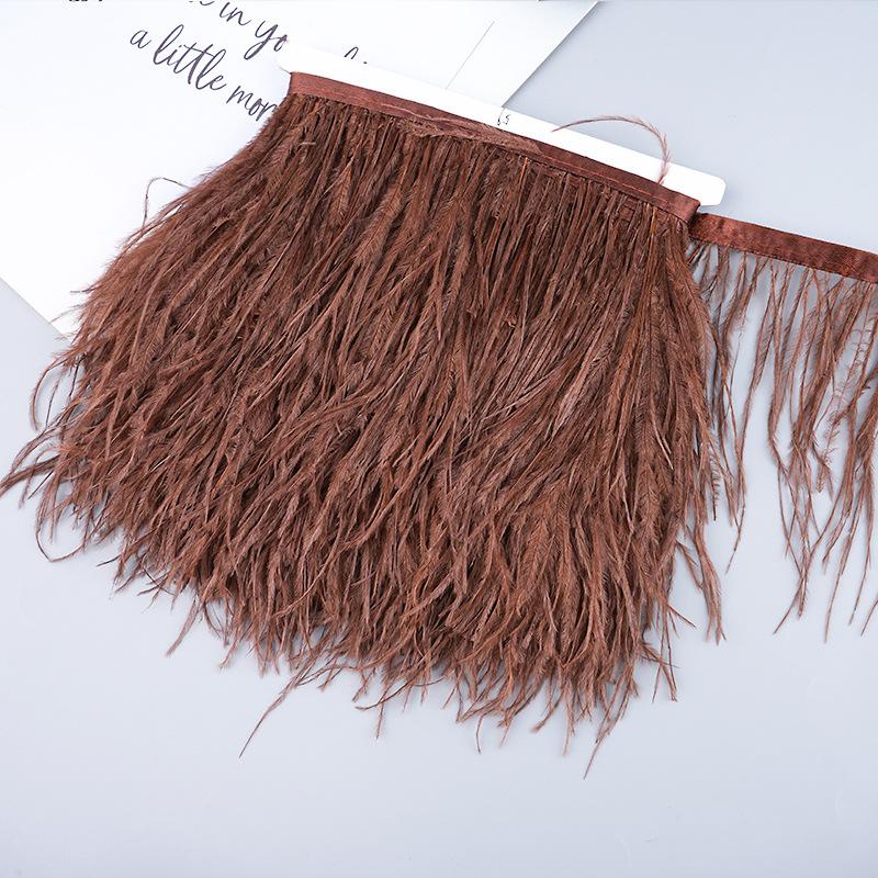 Diy Handmade Accessories Colorful Ostrich Feather Cloth Edge Decorative Accessories Clothing Accessories Wedding Skirt