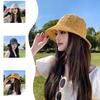 New Summer Style Seaside Vacation Style Hand Woven Straw Hat for Women Hollowed Out Beach Sun Protection and Sun Protection Fisherman Hat