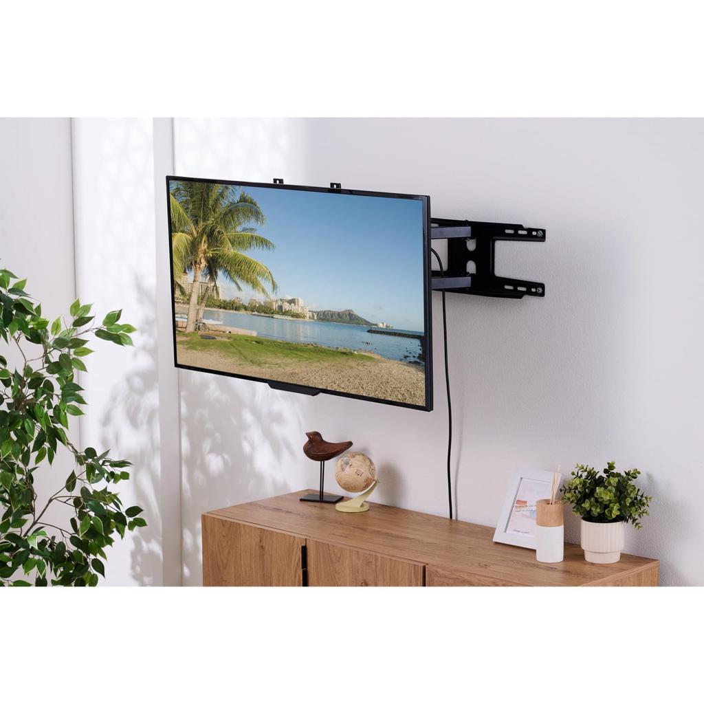Elecom Совместимость с телевизором Full Motion и держателем кабеля для крепления на стену, черный, тип, 37-70 дюймов, [вверх/вниз, влево/вправо, вращение] Емкость