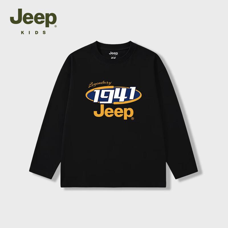 Jeep Однотонная детская футболка с длинным рукавом