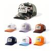 Mesh baseball cap embroidery curved brim shading animal pattern peaked cap new head circumference popular hat