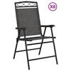VidaXL Chaises de jardin pliables lot de 8 en acier et textilène, siège de jardin, chaise de patio, chaise à manger de 3157294