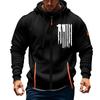 Мужская спортивная повседневная толстовка с капюшоном, кардиган с капюшоном на молнии, многокарманное пальто с капюшоном