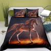 Комплект постельного белья с изображением лошади, 3D-принт с изображением белой лошади, комплект постельного белья с изображением дикой природы, размер King Size, 2/3 шт., покрывало для детей, мальчиков и мужчин