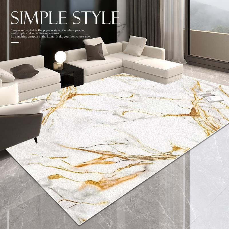 Современный декор гостиной Ковер Легкий роскошный Мраморные ковры Домашний диван Ковры большой площади Комната Дверной проем Прихожая Мягкие напольные коврики