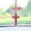 Sparkling Cross Car Decoration Shiny Rhinestone Crystal Rhinestone Cross  For Men Women