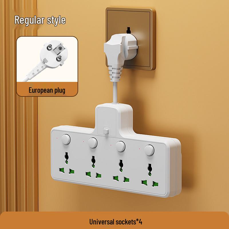 European Standard Compact Russian Power Strip with USB & Switch Extension Cord