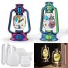 Artistic Resin Casting Mold Flexible Reusable Moulds Resin Oil Lamp Silicone Molds for Making Bedside Camping Lights
